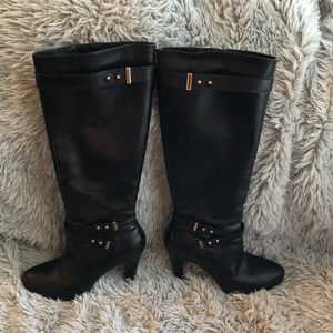 Cole Haan Air Cara Tall Black High Heel Boots